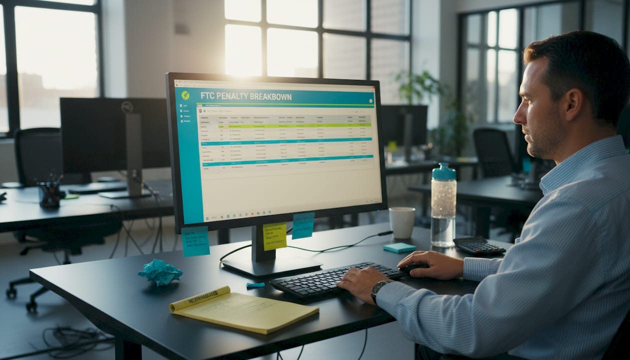 Compliance analyst reviewing financial risk