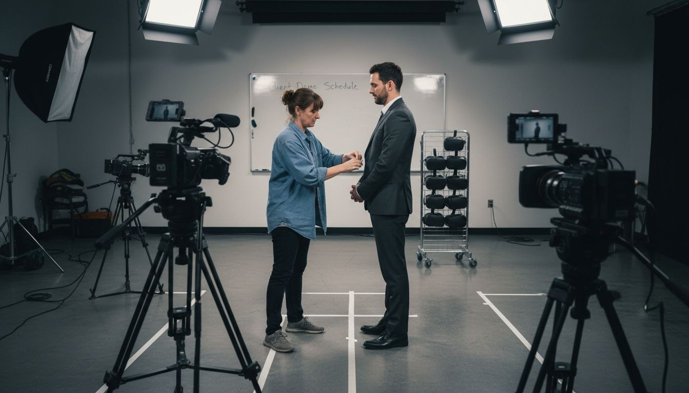 Motion capture prep in B2B studio