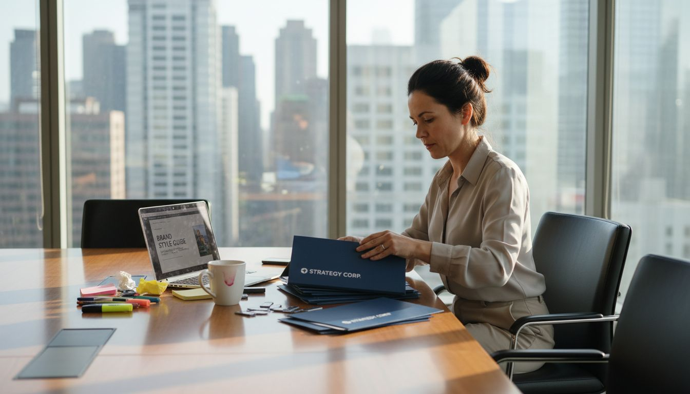 Organizing brand folders in conference room