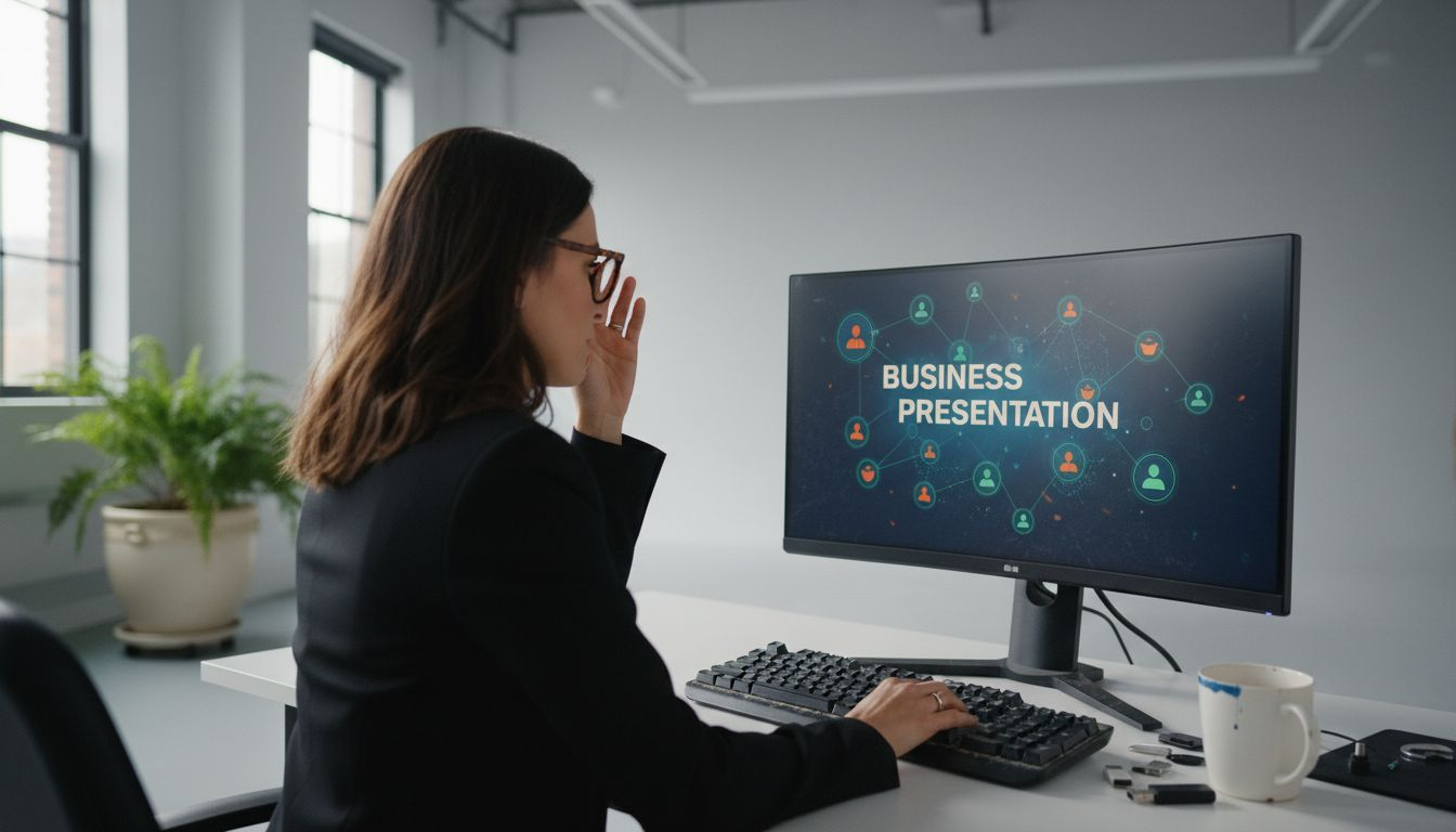 Manager reviewing 3D animated product demo
