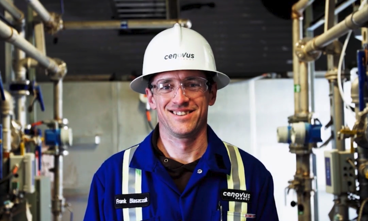 Recruitment film still — energy worker on location
