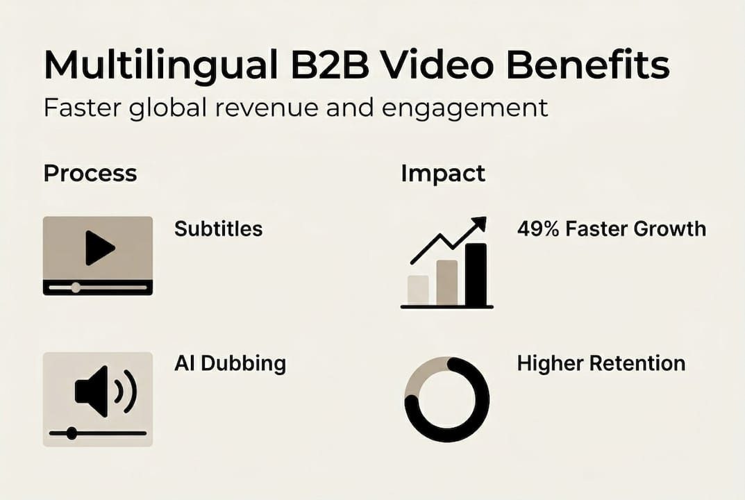 Infographic explains multilingual B2B video benefits