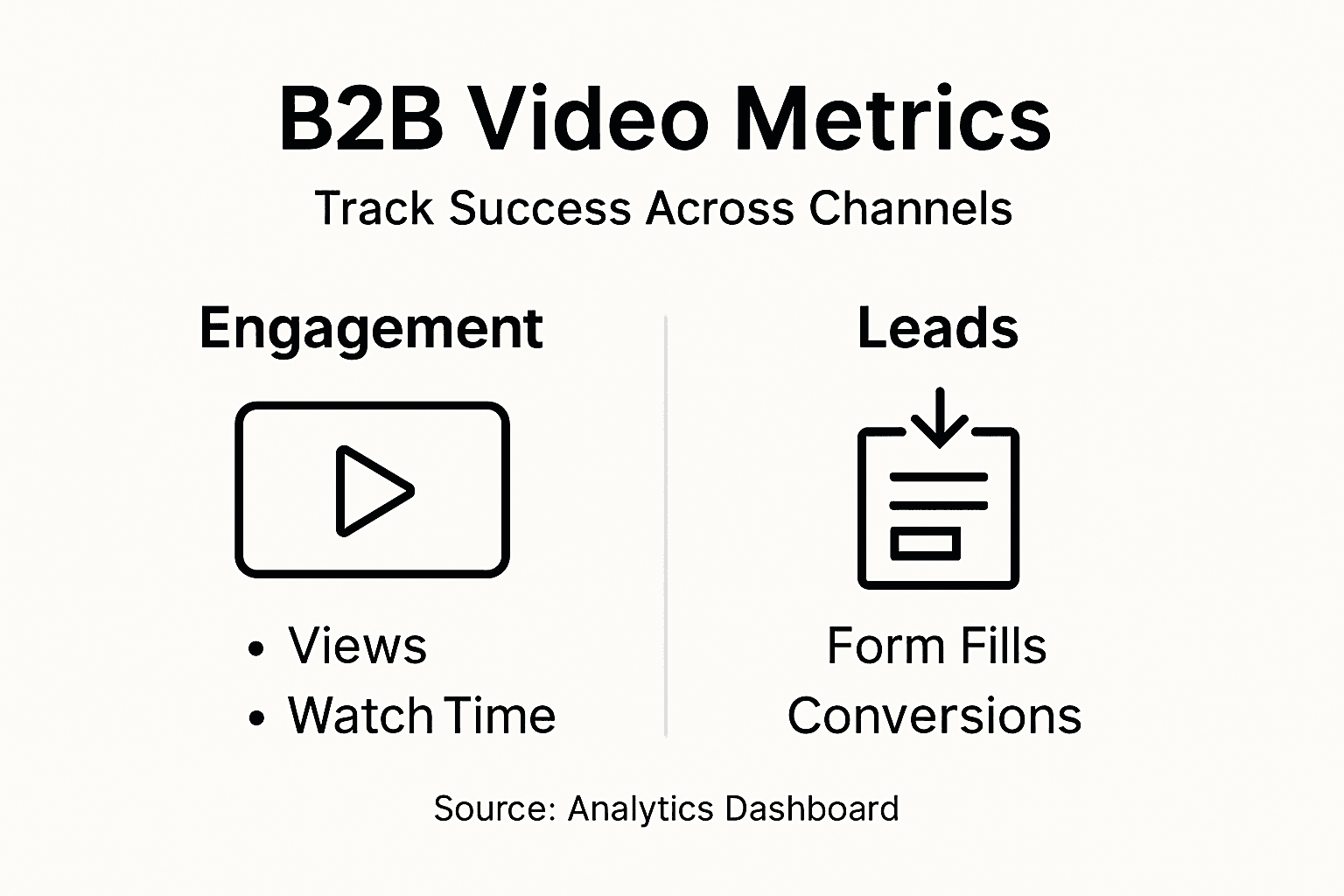 Infographic showing B2B video marketing metrics