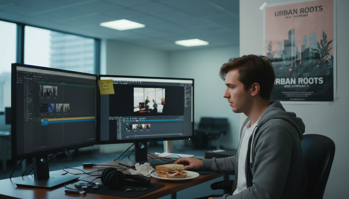 Editor refining brief B2B video content