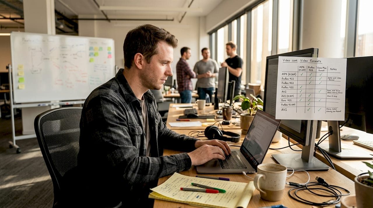 Project lead comparing B2B video formats